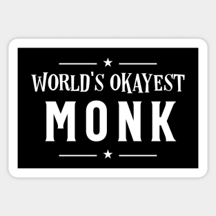 World's Okayest Monk Roleplaying Addict - Tabletop RPG Vault Sticker